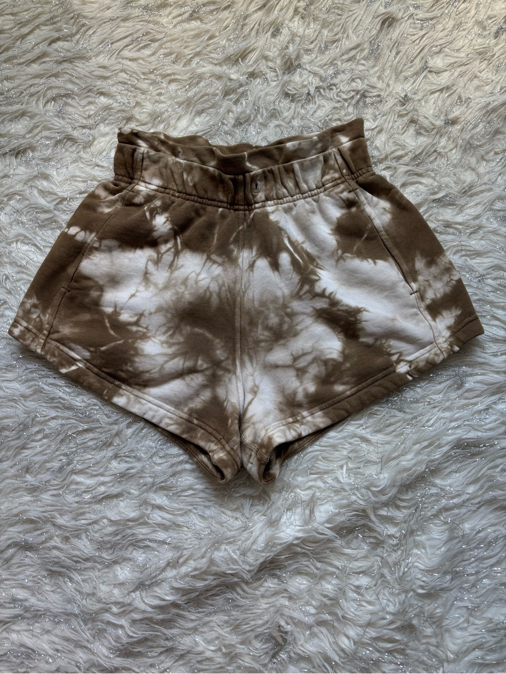 Lululemon Athletica Inner Glow Tie-Dye High-Waist Athletic Shorts Size 2